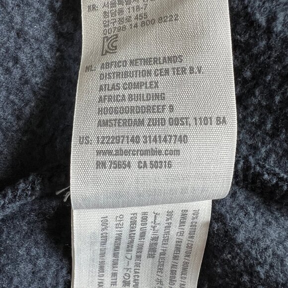 Abercrombie & Fitch Men's Pullover Soft Navy Blue Hoodie, Size XL, EC! - Picture 8 of 14